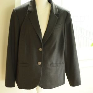 Calvin Klein Women's Black Double-Button Business Blazer Jacket